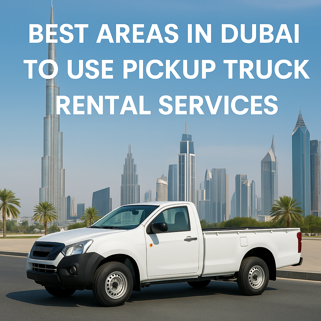 "ABR Transport pickup truck parked near warehouse in Jebel Ali, Dubai"


